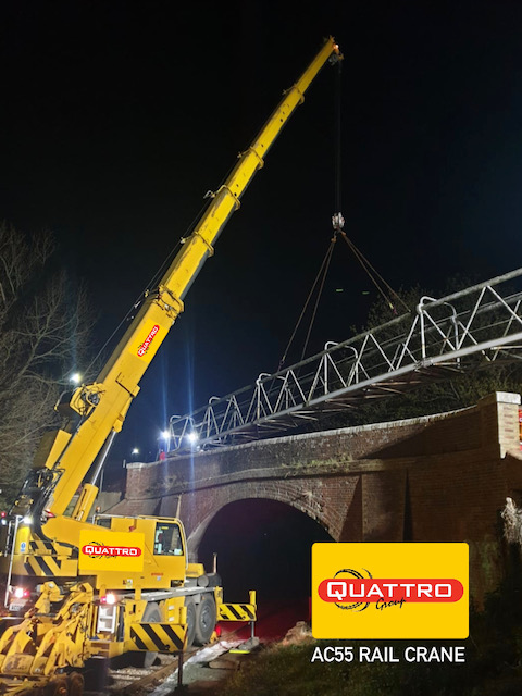 QUATTRO AC55 RAIL CRANE MAKES LIGHT WORK OF SEASIDE FOOTBRIDGE